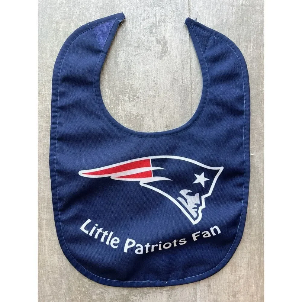New England Patriots Little Patriots Fan Baby Bib Drool Bandana Boston NEW